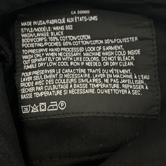 DENIM X ALEXANDER WANG 002 black JEANS - Picture 5 of 5